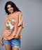 Feeling Berry Good Brown Oversized Tshirt